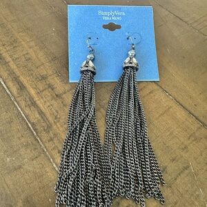 Kohl's Simply Vera Silver Tassel Earrings